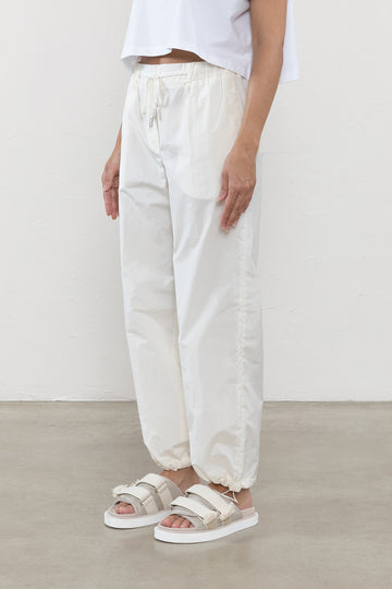 Cotton blend poplin jogger  