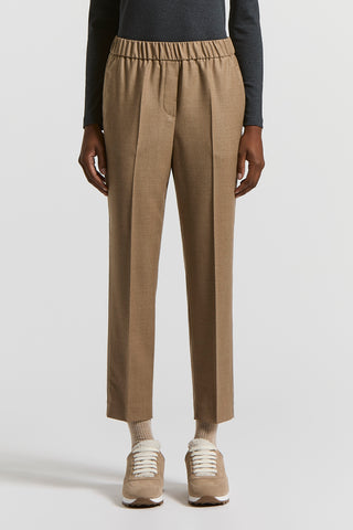 Pantalone in flanella di lana lurex