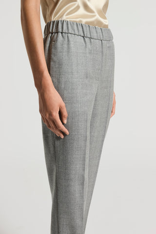 Pantalone in flanella di lana lurex