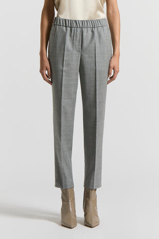 Pantalone in flanella di lana lurex