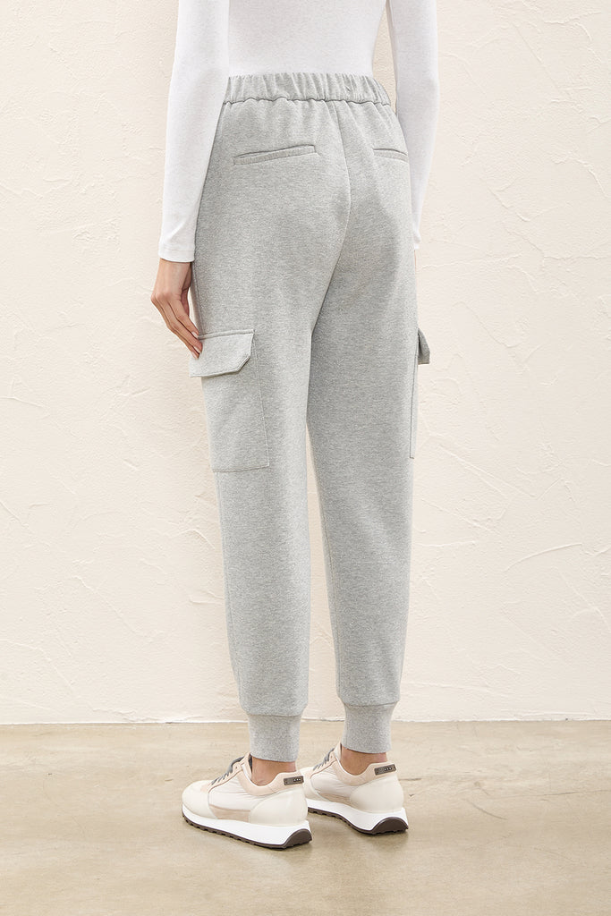 Joggers in cotton lurex fleece  