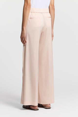 Fluid viscose satin trousers