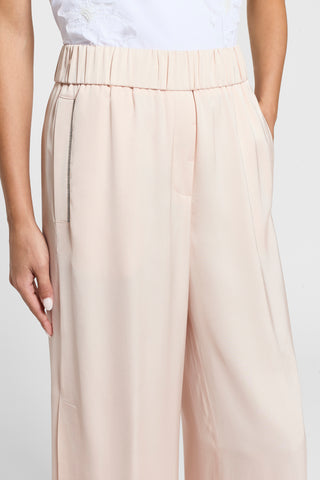 Pantalone in raso fluido di viscosa