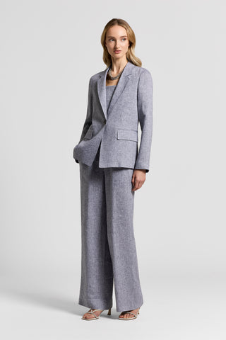 Blazer in tela leggera di puro lino