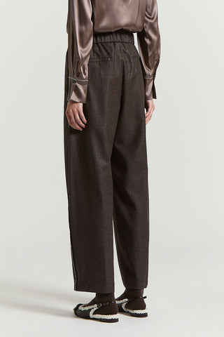 Lurex wool flannel trousers