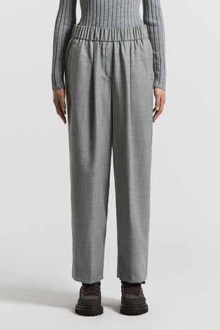 Pantalone in flanella di lana lurex