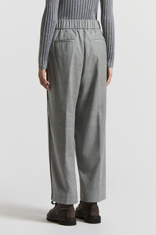 Pantalone in flanella di lana lurex