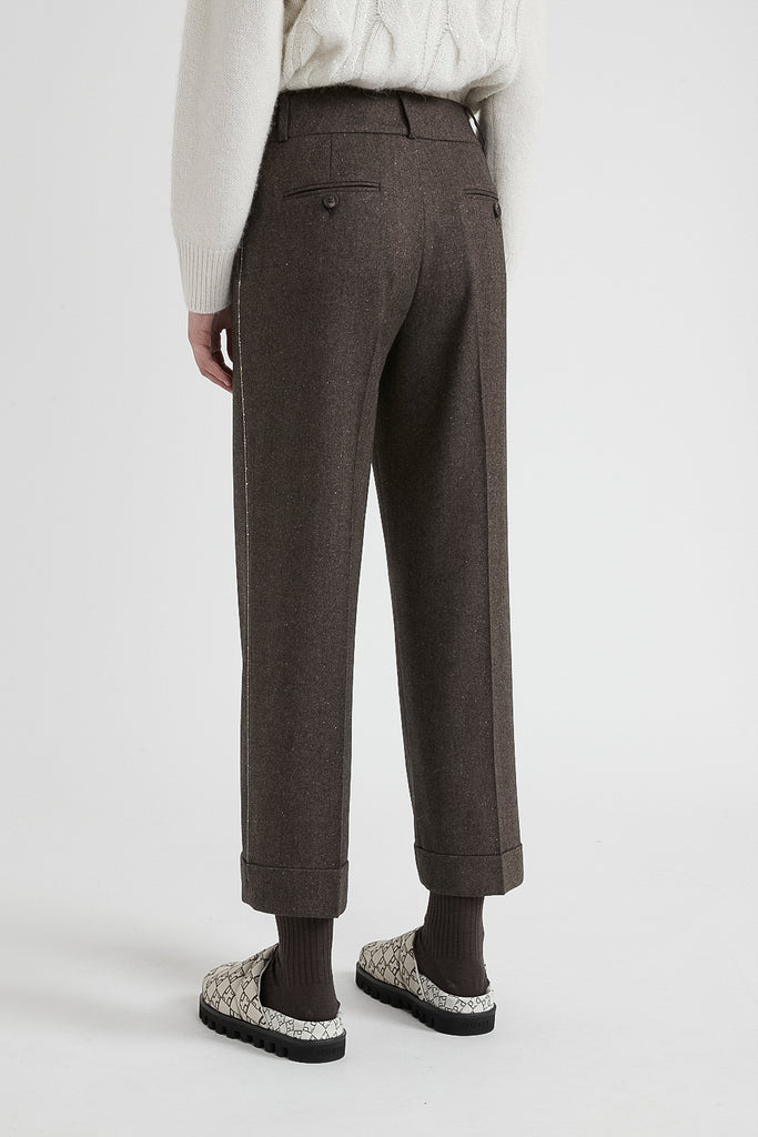 Wool, cashmere and silk trousers  