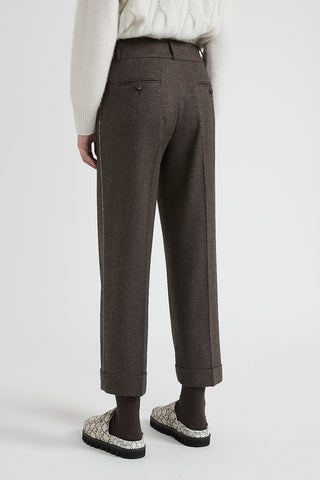 Wool, cashmere and silk trousers  