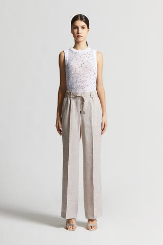 Trousers in light and cool pure linen