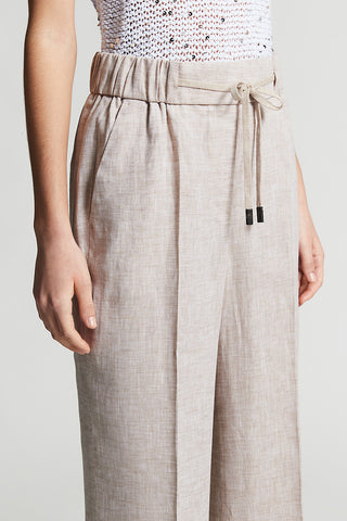 Trousers in light and cool pure linen