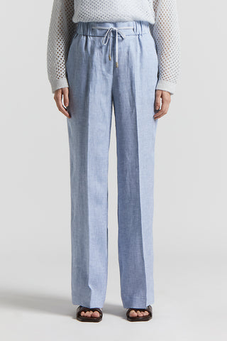 Trousers in light and cool pure linen