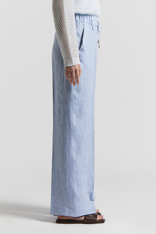 Trousers in light and cool pure linen