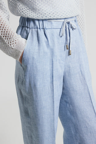 Trousers in light and cool pure linen