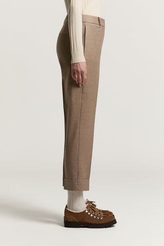 Pantalone in flanella di lana lurex