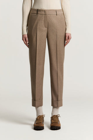 Pantalone in flanella di lana lurex