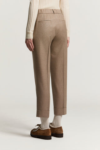 Pantalone in flanella di lana lurex