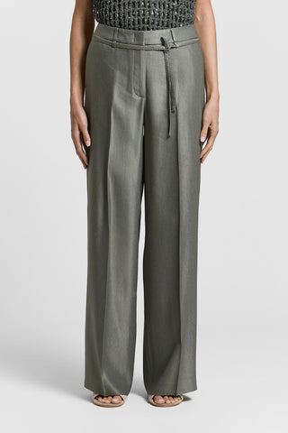 Pantalone palazzo in lino viscosa