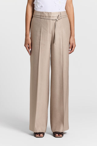 Viscose linen palazzo trousers