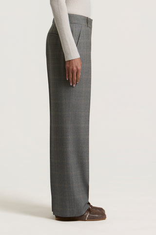 Pantalone palazzo in flanella di pura lana 3 / 3