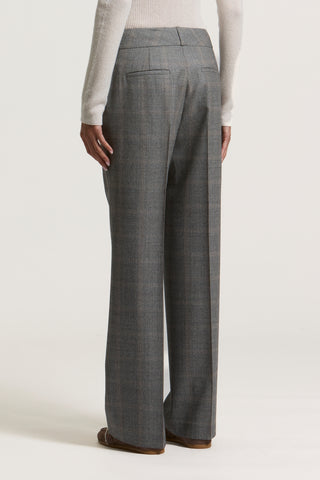 Pantalone palazzo in flanella di pura lana 5 / 5