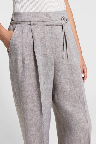 Lightweight pure linen canvas trousers