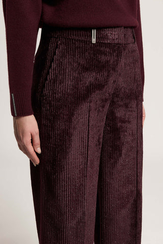 Pantalone palazzo in velluto a coste