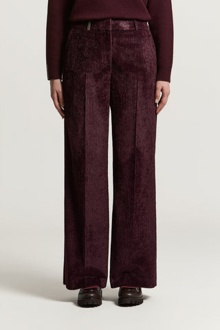 Pantalone palazzo in velluto a coste