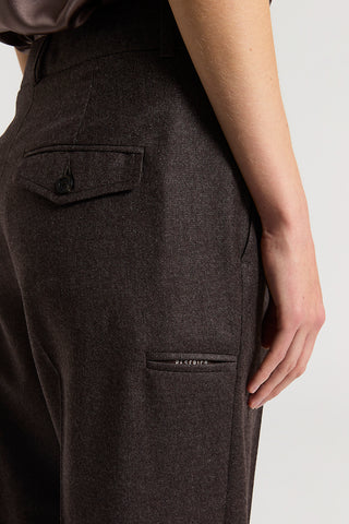 Pantaloni in flanella di lana lurex