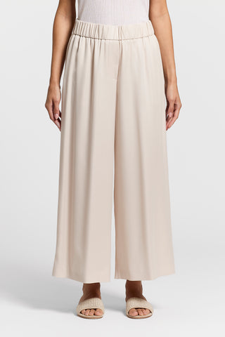 Viscose-cupro diagonal-weave trousers