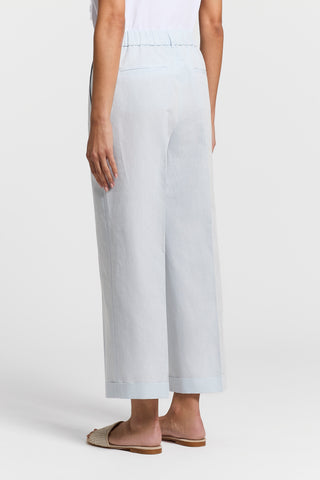 Cotton/linen chambray trousers