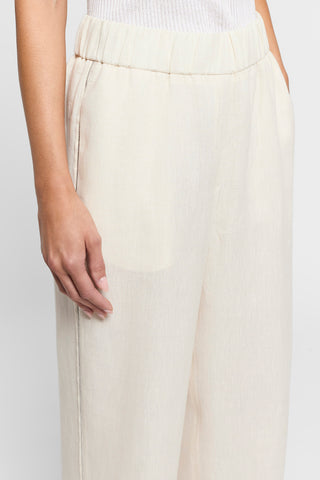 Lightweight pure linen canvas trousers