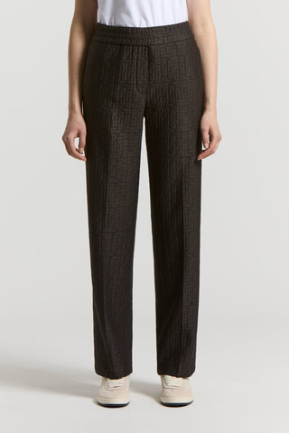 Branded fleece trousers