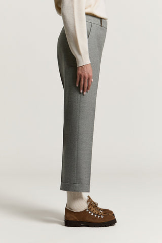 Pantalone in tela di lana jaspé