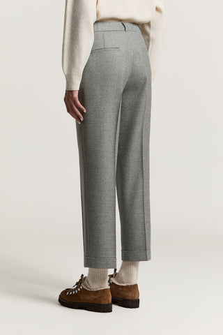 Pantalone in tela di lana jaspé