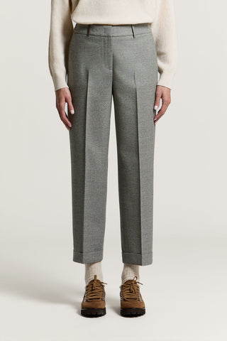 Pantalone in tela di lana jaspé