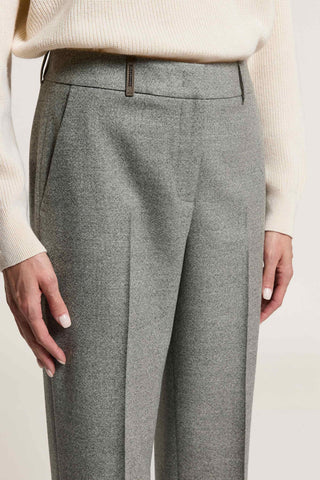 Pantalone in tela di lana jaspé