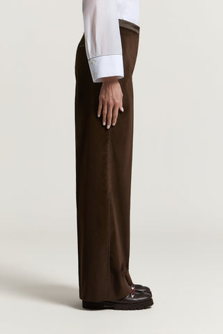 Pantalone palazzo in velluto di cotone