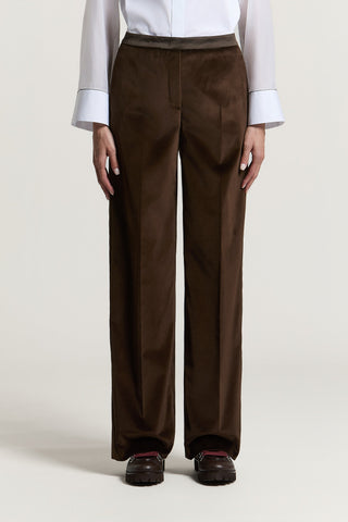 Pantalone palazzo in velluto di cotone