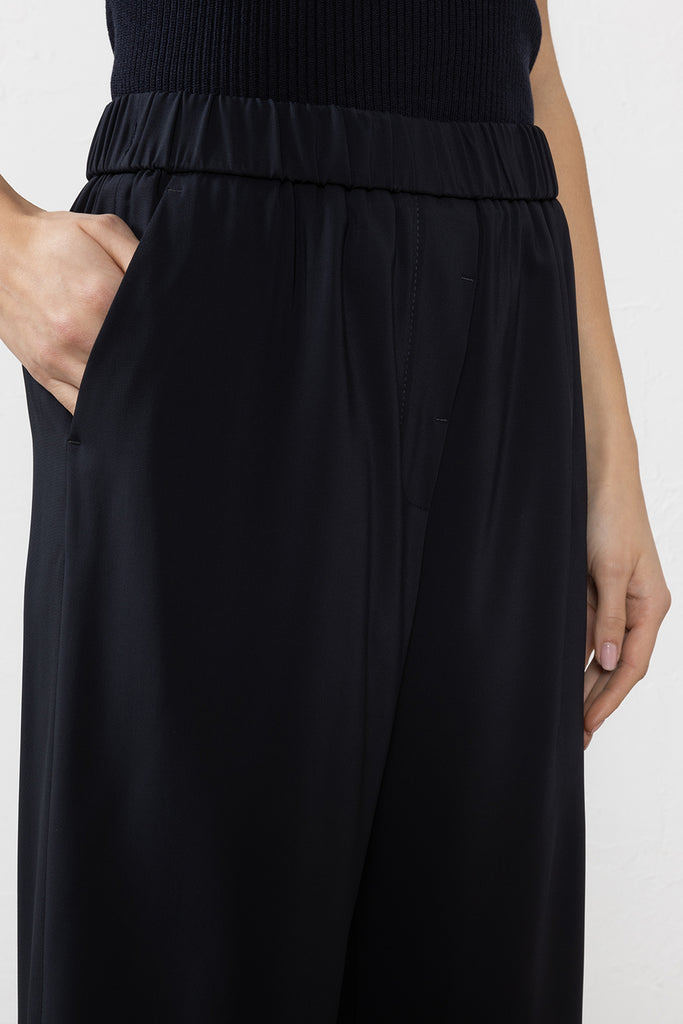 Stretch viscose cady crepe trousers  