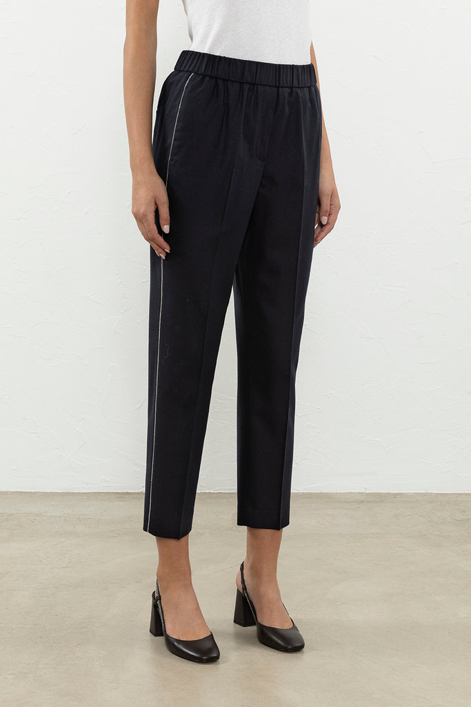 Stretch wool and cashmere flannel trousers  