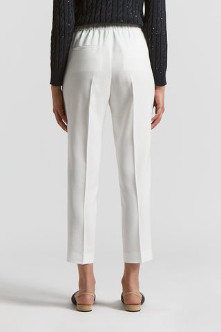 Stretch viscose cadi trousers