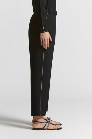 Stretch viscose cadi trousers