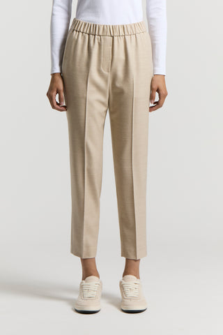 Loro Piana jaspé wool fabric trousers