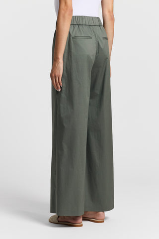 Sail-hand cotton palazzo trousers