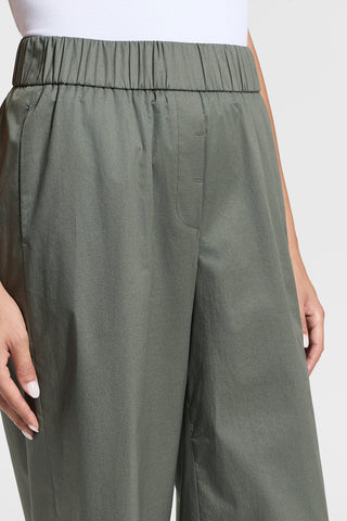 Sail-hand cotton palazzo trousers