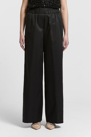 Pantalone palazzo in cotone mano vela