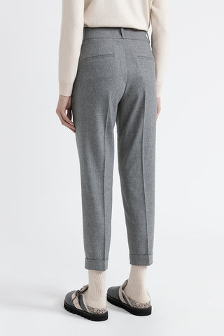 Wool and cashmere flannel trousers  