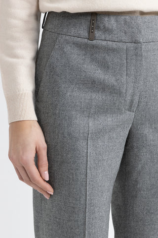 Wool and cashmere flannel trousers  