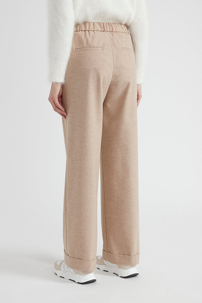 Wool and viscose blend joggers  